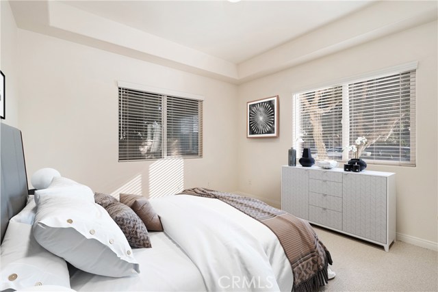 Virtually staged guest bedroom