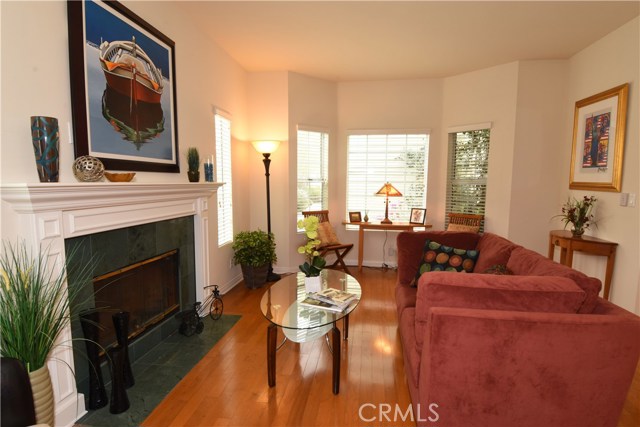 Another view of the living room.  Front door entrance is beyond the window!