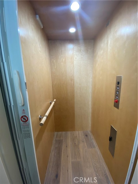 The private elevator inside the home