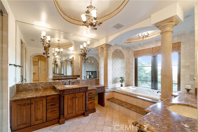 Master Bathroom with jetted hot tub and Walk-in Steamed shower