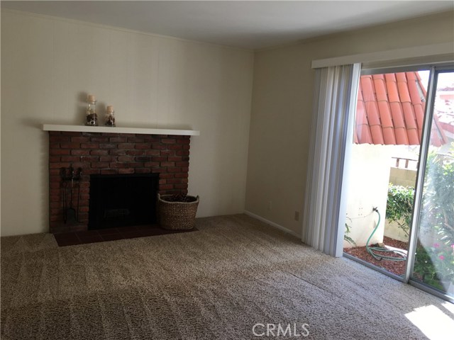 Family room with fireplace