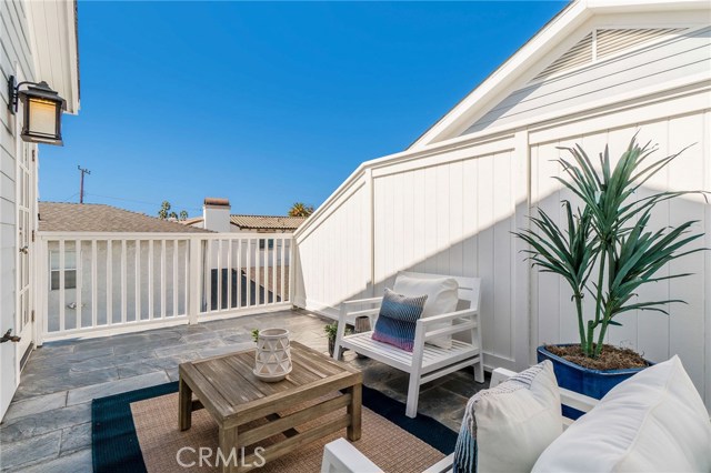 The balcony faces West, a perfect place for a margarita to catch the sunset.