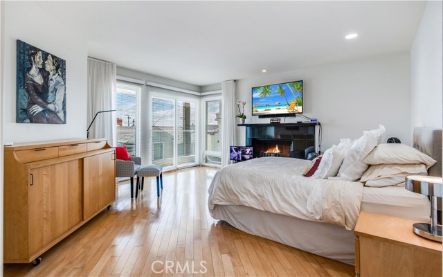 Master bedroom with deck