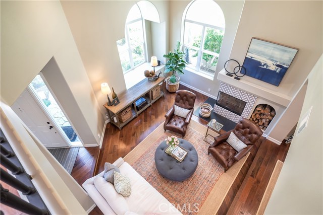 Top view of living room and main entrance