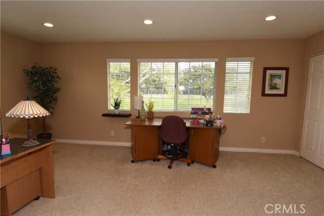 Bedroom # 4 is giant, and is currently being used as a home office/sewing room.  Tons of closets in this room!