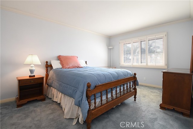 Upstairs bedroom has large closet space.