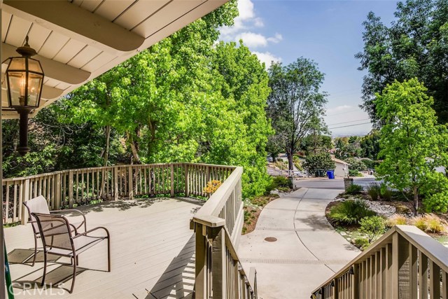 front deck off of the living room/great room - view of the LA basin in the distance