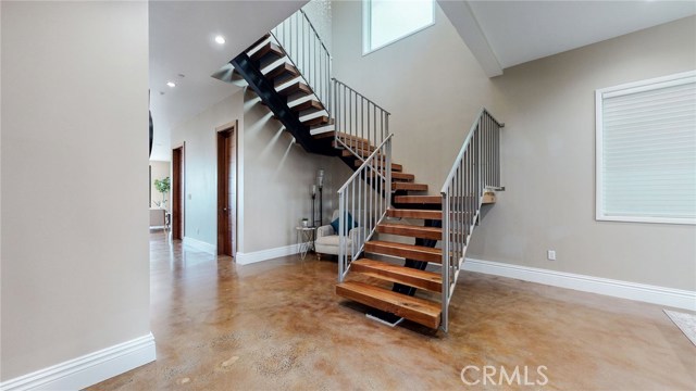 Solid Handcrafted Walnut Stairs.