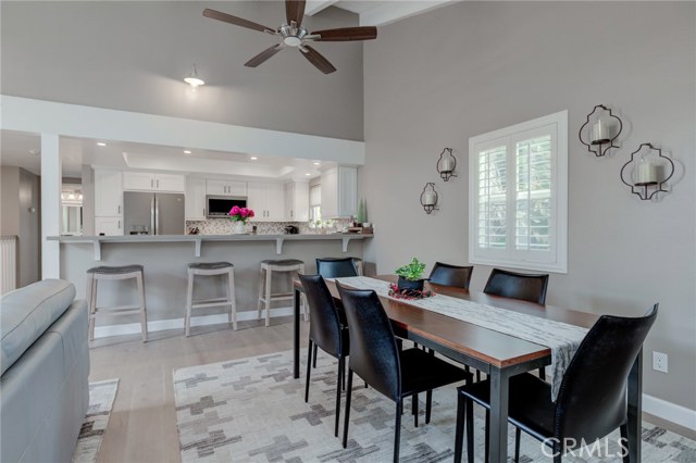 Notice how the furniture allows for plenty of seating but takes up very little visual space.
