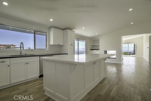 Large kitchen island.