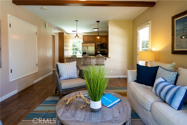 Family room adjoins kitchen