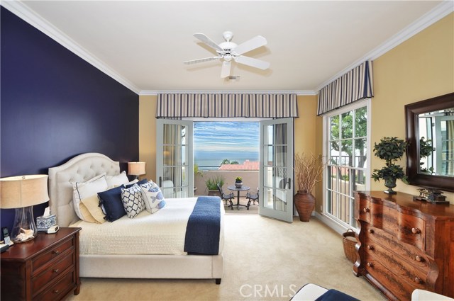 Master Bedroom enjoys the lovely ocean view from its own terrace.