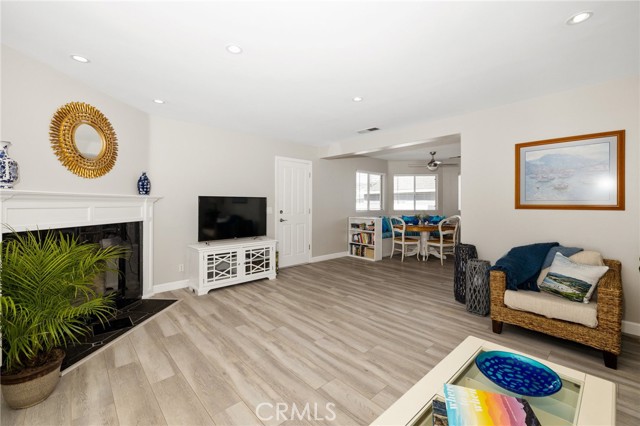 Family room toward kitchen dining nook