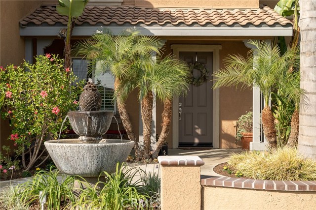 Welcome to the front courtyard area with fountain