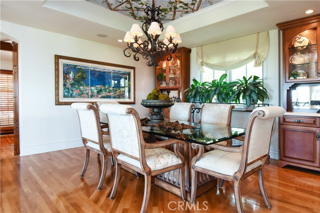 Formal dining area with built-ins.