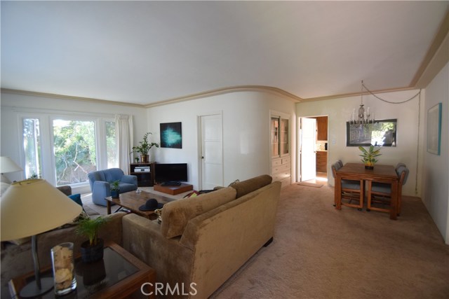 Living room and dining room