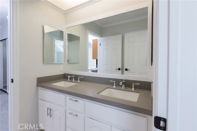 Beautiful bathroom off both of the Jack & Jill bedrooms.  New sinks, faucets, and quartz counter tops!
