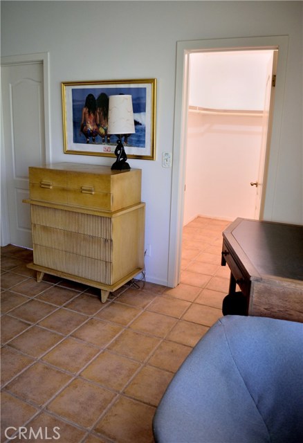 Walk in closet in master bedroom