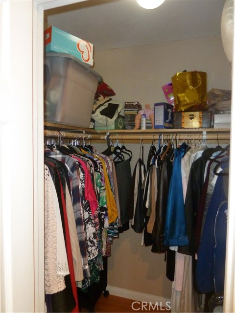 Walk-in closet in master bath. Walk-in closet in master bath.