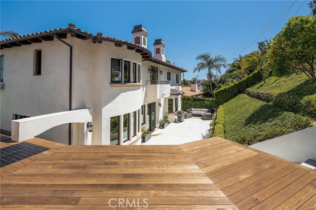 New deck overlooking side and backyard