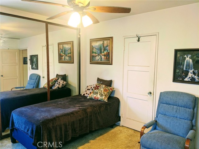 front (southeast bedroom) has oversized mirrored sliding closets that are extra deep, along with a standard size closet