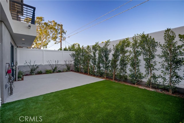 Private backyard with patio