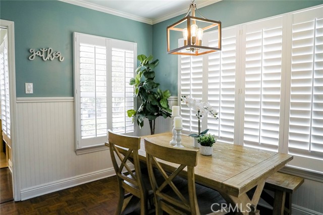 Dining area adjacent kitchen