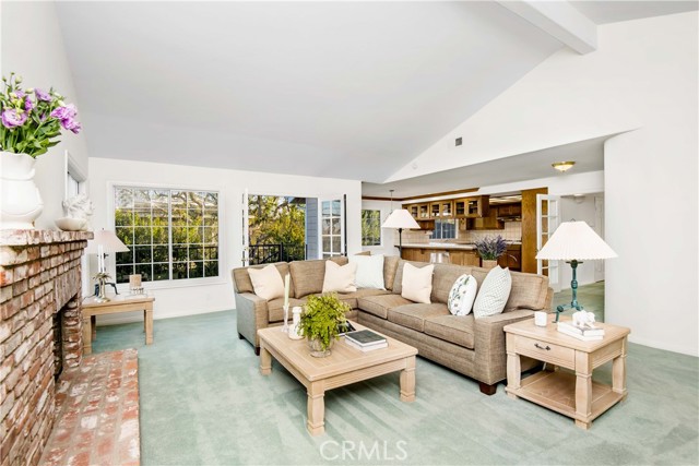 Great Room with French Doors that Open to Terrace