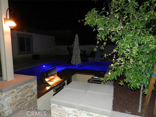 POOL & BBQ AREA AT NIGHT