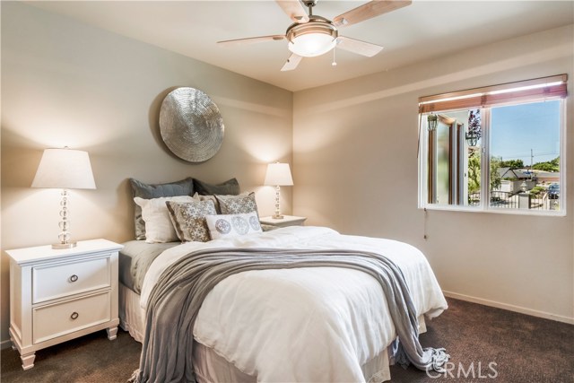 Bedroom 2 with ceiling fan.