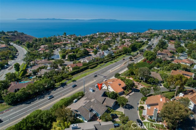 Aerial view of catalina above the house
