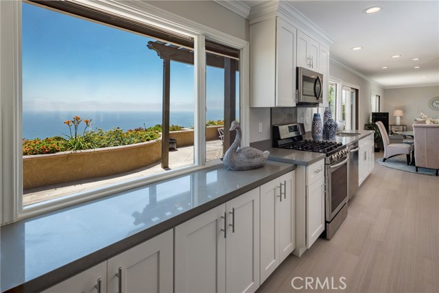 Large kitchen countertop and cabinets - Beautiful ocean view