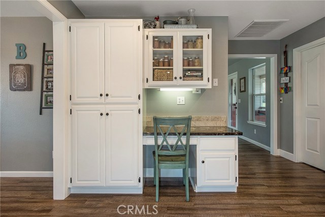 Pantry area & built in office space