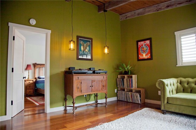 Living Room & entry to the master bedroom