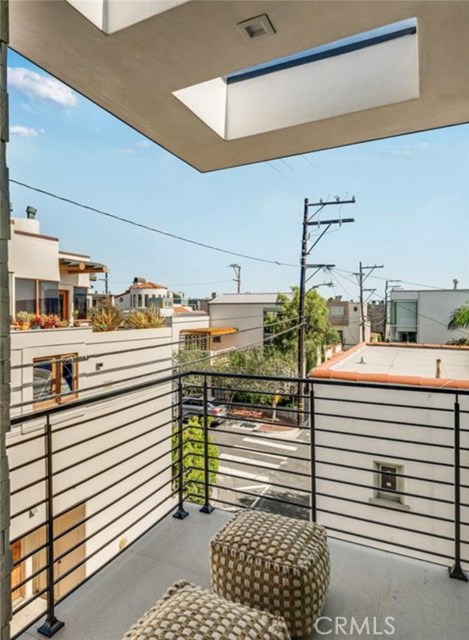 This is the second balcony on the top floor which faces east for privacy