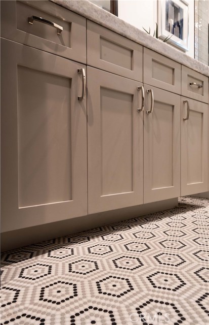 Custom Tile and Cabinet for Jack and Jill Bathroom