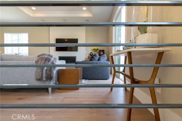Approaching the second level - stylish, modern stair rails