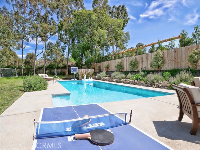 Fully landscaped backyard