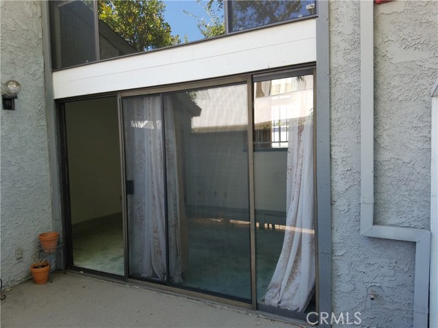 Siding Glass doors looking into living room