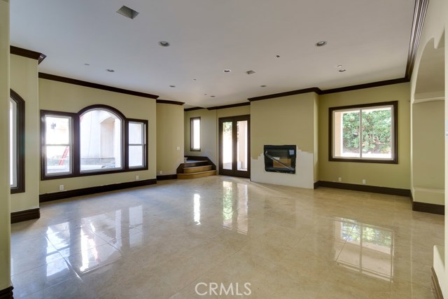 Family room is spacious, bright and airy.