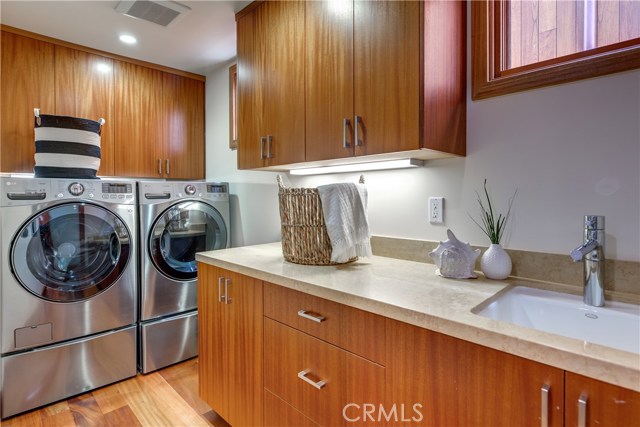 Large and fully equipped laundry room