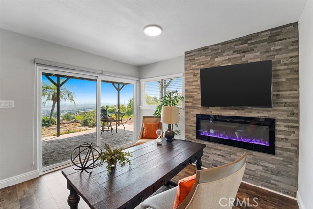 Lower level bonus area with a view.