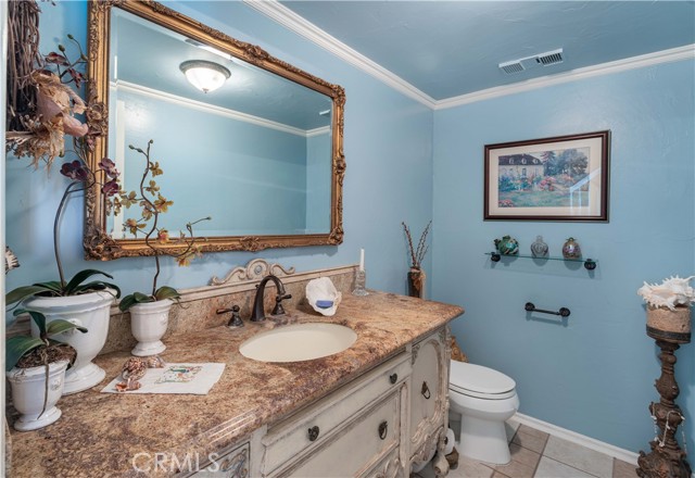 Powder room off kitchen