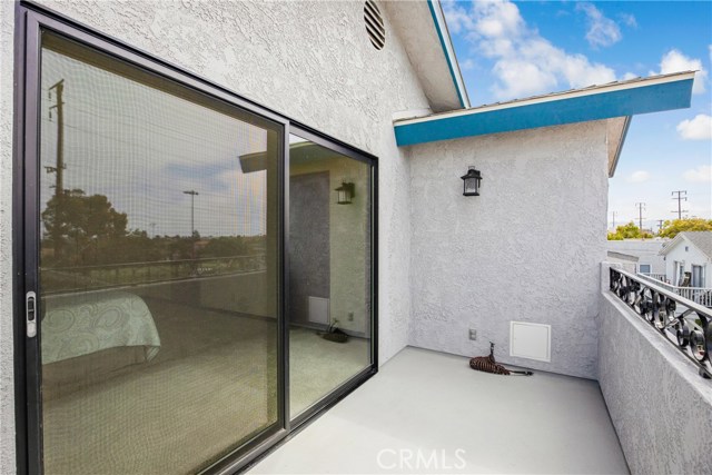 Master bedroom patio- Upgraded slider and  fresh coating