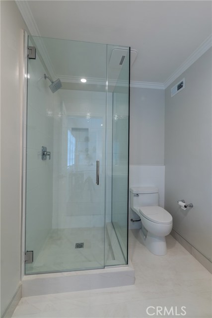 Wonderful new shower in the same bathroom off the downstairs bedroom!
