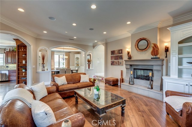 Open floor plan moves seamlessly from Family room to Dining room to Kitchen