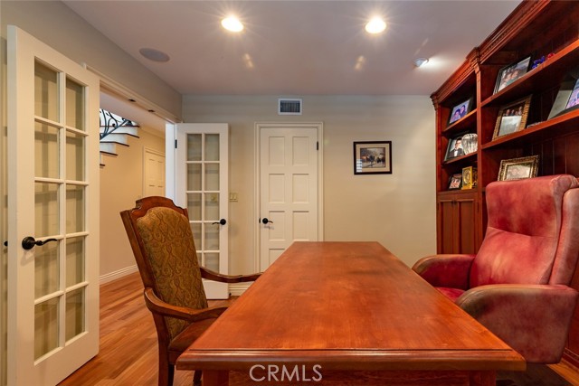 French doors lead to front hallway