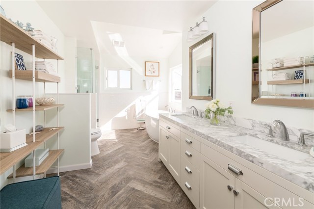 remodeled master bathroom