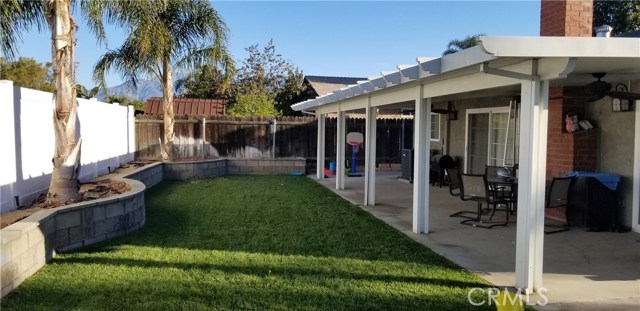 Rear yard with patio