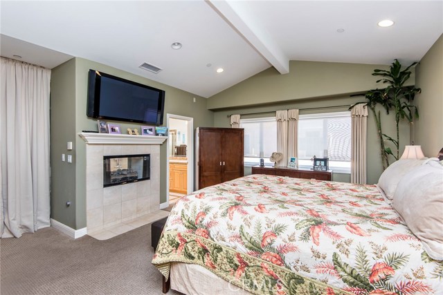 Master with see thru fireplace